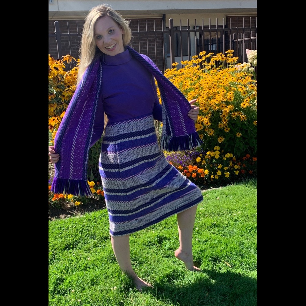 1960’s Purple MORTON MYLES Dress, with Pockets!
